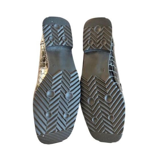 ara Portland Croc-Embossed Patent Loafers 8.5 M – Black, Slip-On - Picture 8 of 9